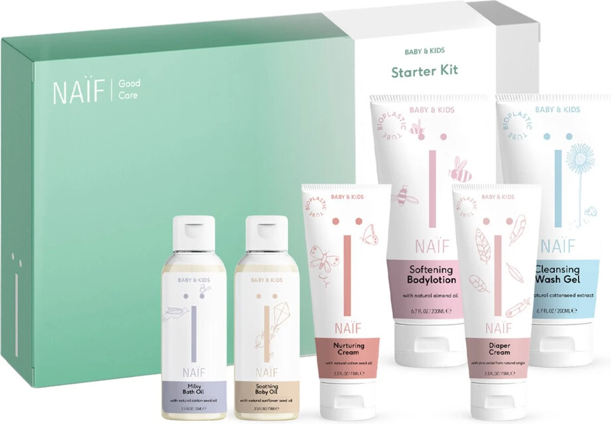 Naïf Verzorgingsset Baby - 6 Producten In Geschenkset - Starterkit - Met Natuurlijke Ingrediënten 6 Naïf Verzorgingsset Baby - 6 Producten In Geschenkset - Starterkit - Met Natuurlijke Ingrediënten - Afbeelding 6