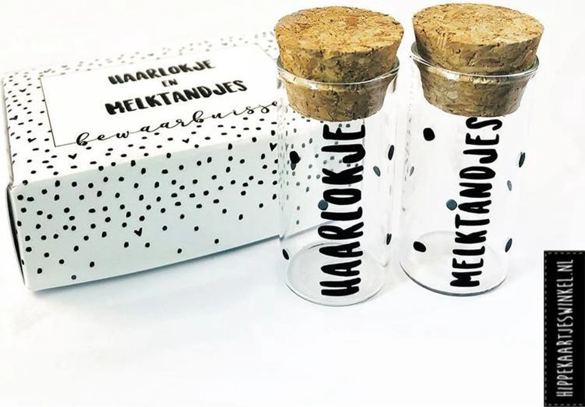 Haarlokje En Melktandjes Buisjes - In Cadeauverpakking - Zwart Wit - Kraamcadeau - Bewaardoosje - Leuk Voor In Een Kraammand 2 Haarlokje En Melktandjes Buisjes - In Cadeauverpakking - Zwart Wit - Kraamcadeau - Bewaardoosje - Leuk Voor In Een Kraammand - Afbeelding 2
