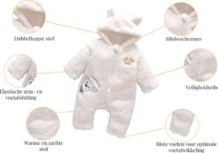 Budino Luxe Baby Pyjama Romper Onesie Dear Beer Dier - Wit - 3 Mnd 12 Budino Luxe Baby Pyjama Romper Onesie Dear Beer Dier - Wit - 3 Mnd -Pasgeborenen En Jonge Kinderen 1200x841 3