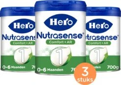 Hero Baby Nutrasense Comfort+ 1 - Flesvoeding Van 0 Tot 6 Maanden - 3 X 700 Gram -Pasgeborenen En Jonge Kinderen 1200x844
