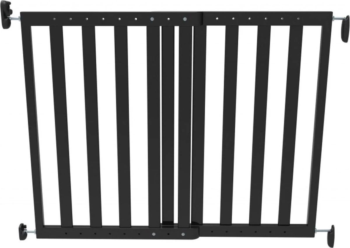 Noma Uitschuifbaar Traphekje - Veiligheidshekje - Zwart - Hout 1 Noma Uitschuifbaar Traphekje - Veiligheidshekje - Zwart - Hout