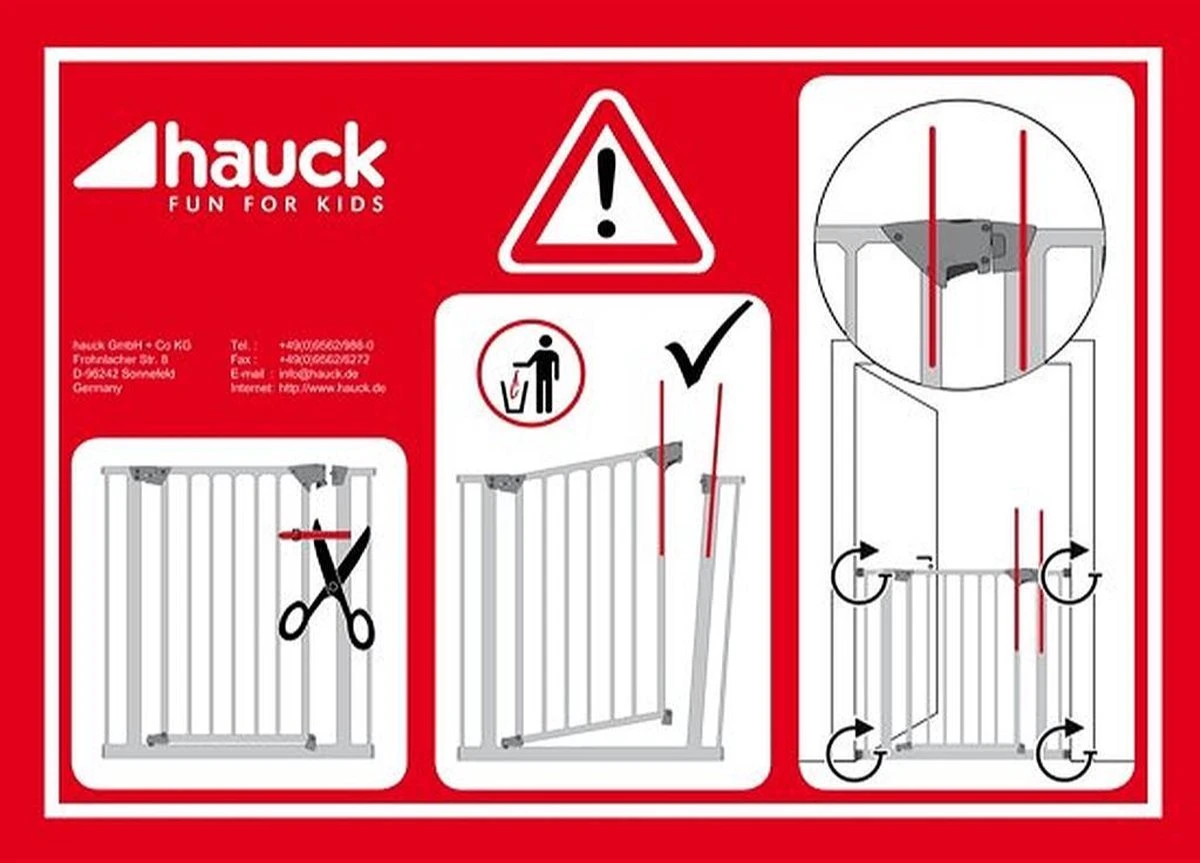 Hauck Open N Stop Veiligheidshekje - 75 T/m 80 Cm - Wit 8 Hauck Open N Stop Veiligheidshekje - 75 T/m 80 Cm - Wit - Afbeelding 8