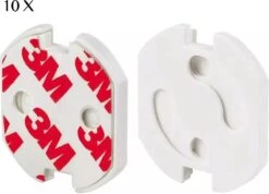 Merkloos 10x Stopcontact Beveiliging – Bescherming Stopcontact – Veiligheid Voor De Baby – Zelfklevend – EU Stopcontact - Wit