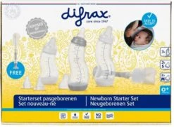Difrax Newborn Babystartpakket Met Flessenborstel & Flessenspenen Maat M -Pasgeborenen En Jonge Kinderen 1200x880