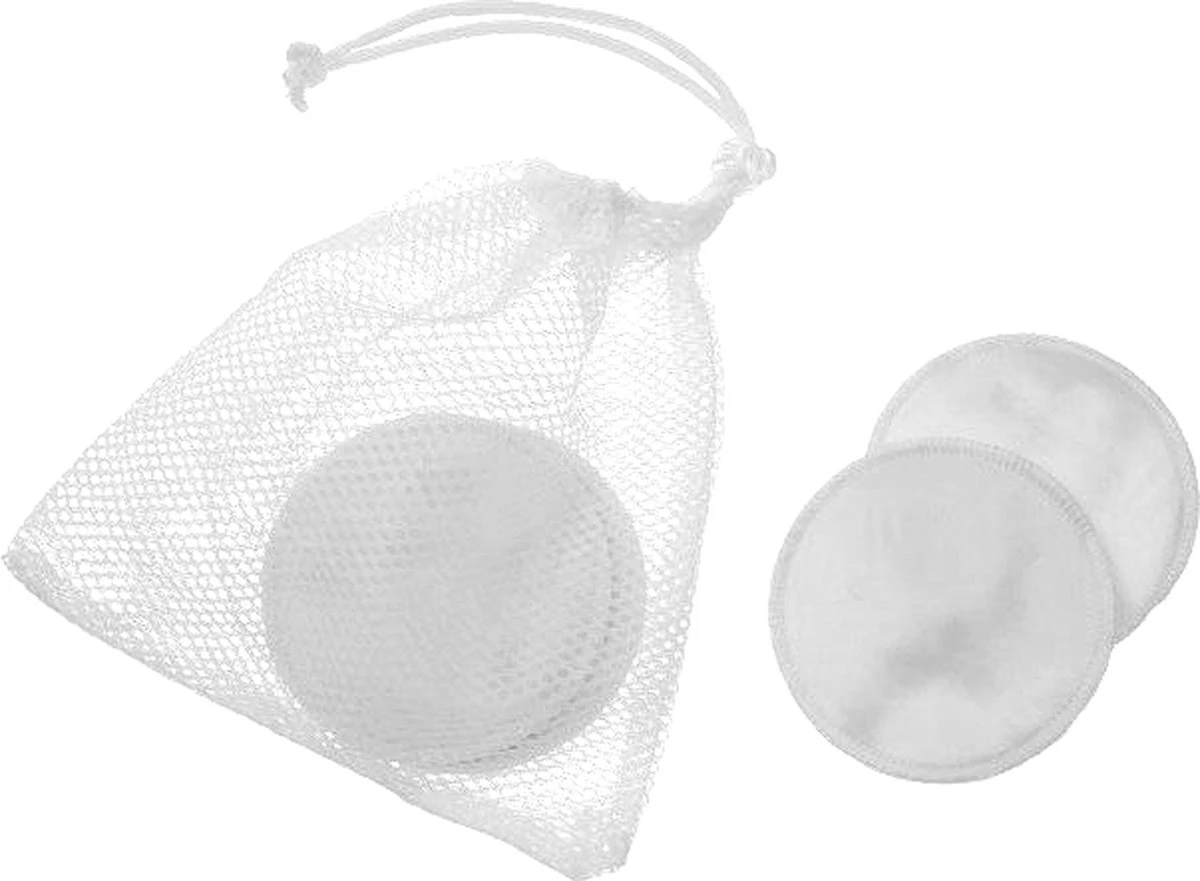 Carriwell Carriwel Zoogcompressen - Biokatoen - Wasbaar – Wit – 6 Stuks Met Wasnet 8 Carriwell Carriwel Zoogcompressen - Biokatoen - Wasbaar – Wit – 6 Stuks Met Wasnet - Afbeelding 8