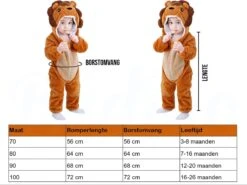 Budino Baby Romper Pyjama Onesie Leeuw - Bruin - Maat 100 18 Budino Baby Romper Pyjama Onesie Leeuw - Bruin - Maat 100 -Pasgeborenen En Jonge Kinderen 1200x897 7