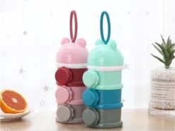 Melkpoeder Toren - Babyvoeding Bewaarbakjes - Melkpoeder Doseerdoosjes - Kraam Cadeau - BPA Vrij / ROZE -Pasgeborenen En Jonge Kinderen 1200x898 2