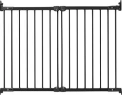 SaftetyThings FLEXIFIT ZWART Traphekje, Voor Boven En Onder Aan De Trap ZONDER DREMPELTJE Van 67cm Tot 105.5 Cm