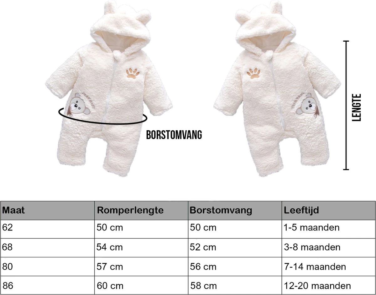 Budino Luxe Baby Pyjama Romper Onesie Dear Beer Dier - Wit - 3 Mnd 6 Budino Luxe Baby Pyjama Romper Onesie Dear Beer Dier - Wit - 3 Mnd - Afbeelding 6