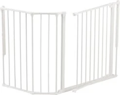 BabyDan - Flex V- Max 125cm Wit - Hoektraphek - Hoog 72cm Deur:72 Cm - Section :20 Cm - Section :33 Cm - Muurbev. : 4 Cm