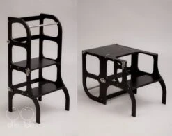 Ette Tete Leertoren Step'n Sit - Inklapbaar Tot Tafel En Stoel - Zwart Met Zilver Clips -Pasgeborenen En Jonge Kinderen 1200x952 3