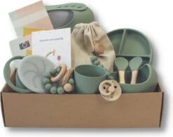 Kids Cultures | Giftbox XL | Groen | Kraamcadeau Jongen & Meisje | Kraammand | Babyshower Cadeau | Kies Uit 6 Unieke Kleuren