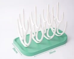 Flouer Flessen Droogrek - Flessenrek Baby - Droogrek Flessen Baby - Drying Rack - Afdruiprek Babyfles - Groen -Pasgeborenen En Jonge Kinderen 1200x960 2