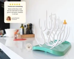 Flouer Flessen Droogrek - Flessenrek Baby - Droogrek Flessen Baby - Drying Rack - Afdruiprek Babyfles - Groen -Pasgeborenen En Jonge Kinderen 1200x960 6