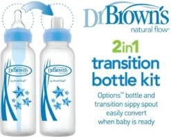 Dr. Brown's Sippy Spout Standaardfles - Transition Bottle - 2 Stuks -Pasgeborenen En Jonge Kinderen 1200x961