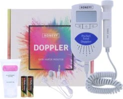 Honeyy - Professionele Doppler - Baby Hartje Monitor - Zwangerschapscadeau - Inclusief Ultrasound Gel En Batterijen