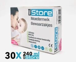 30 Stuks 240ml - Borstvoeding Zakjes - Moedermelk Zakjes - Moedermelk Bewaarzakjes -Pasgeborenen En Jonge Kinderen 1200x970