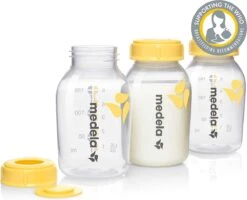 Medela Set Van 150 Ml BPA-vrije Moedermelkflesjes – Set Van 3 Flessen Voor Het Afkolven, Bewaren En Moedermelk Geven In Een Duurzaam, Vries- En Koelkastveilig Ontwerp