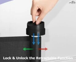 Caedentes Oprolbaar Veiligheidshekje - Babyhekje - Hondenhek - Traphekje - Inrolbaar - 85cm Hoog - Tot 150cm Uitrolbaar - Zwart 7 Caedentes Oprolbaar Veiligheidshekje - Babyhekje - Hondenhek - Traphekje - Inrolbaar - 85cm Hoog - Tot 150cm Uitrolbaar - Zwart -Pasgeborenen En Jonge Kinderen 1200x975 1