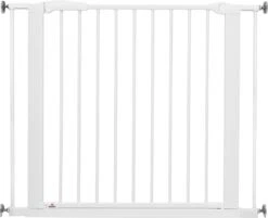 BabyDan Primero Traphekje Zonder Boren Klemhekje Wit Metaal Incl Wallcups Tot 93.3 Cm