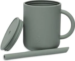 Jollein Drinkbeker Met Rietje Siliconen - Ash Green -Pasgeborenen En Jonge Kinderen 1200x985 10