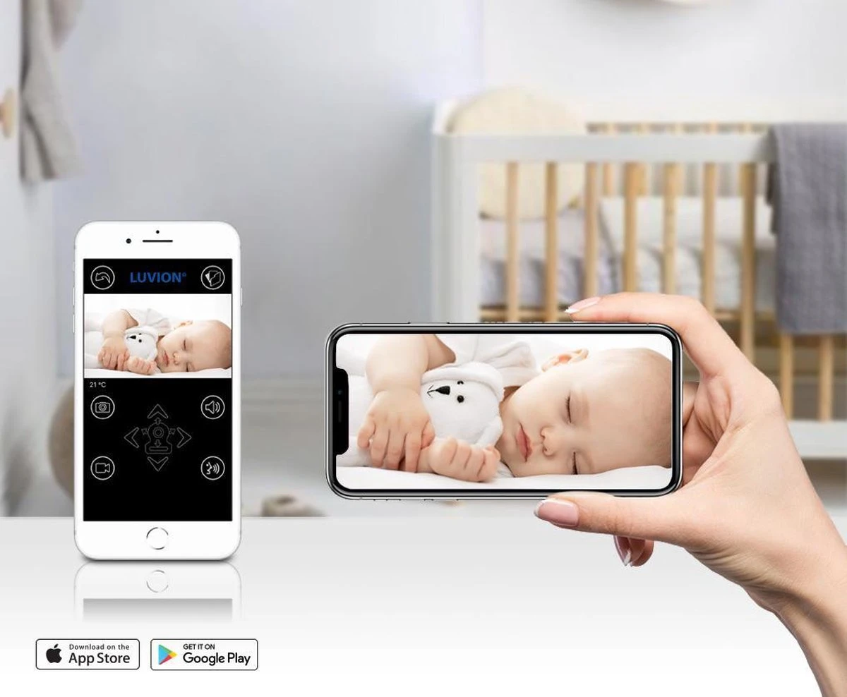 Luvion Grand Elite 3 Connect HD Wifi Babyfoon Met Camera én App - Premium Baby Monitor 6 Luvion Grand Elite 3 Connect HD Wifi Babyfoon Met Camera én App - Premium Baby Monitor - Afbeelding 6