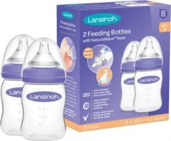 Lansinoh 2 Stuks 160 Ml Natural Wave Flesjes 75870 -Pasgeborenen En Jonge Kinderen 1200x990 1
