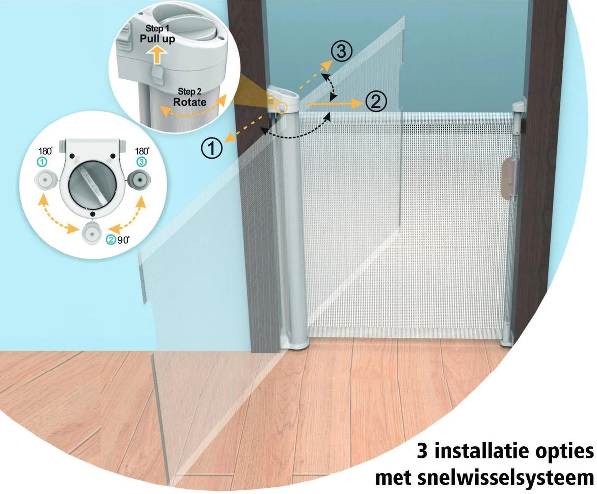 Rudolphy - Oprolbaar Traphekje - 3 Type Posities - Luxe Aluminium - Rosé Wit 6 Rudolphy - Oprolbaar Traphekje - 3 Type Posities - Luxe Aluminium - Rosé Wit - Afbeelding 6