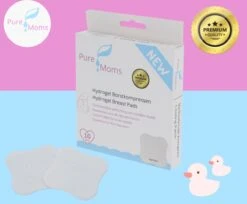 Pure Moms - Hydrogel Pads - Tepelbeschermers - NIEUW - 10 Stuks - Award Winnaar - Verkoeling Van Gevoelige Of Pijnlijke Tepels Helpt Bij Herstel - Direct Verkoelend Effect - Borstvoeding - Essentiële Hulp Als Nieuwe Moeder - Kraam Cadeau - Babyshower -Pasgeborenen En Jonge Kinderen 1200x993
