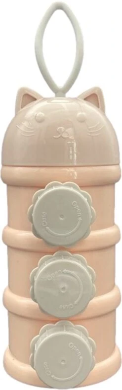 Melkpoedertoren Melkpoeder Toren - Roze - Flesvoedingsaccessoires - Babyvoeding Bewaarbakjes - Doseerdoosjes - Kraam Cadeau - BPA Vrij -Pasgeborenen En Jonge Kinderen 376x1200