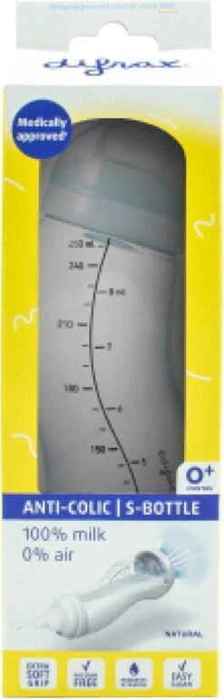 Difrax - S-Fles Natural - Babyfles Blauw- 0+ Maanden - 250ml 24 Difrax - S-Fles Natural - Babyfles Blauw- 0+ Maanden - 250ml -Pasgeborenen En Jonge Kinderen 385x1200 1