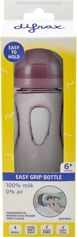 Difrax Handgreep Babyfles 240 Ml Natural - Anti-Colic - Raspberry/|Roze -Pasgeborenen En Jonge Kinderen 390x1200 2