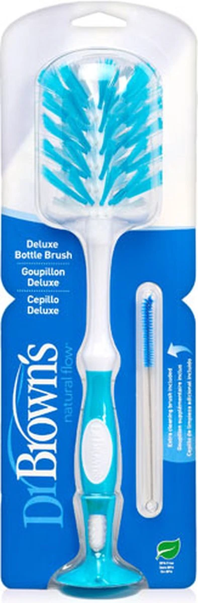 Dr. Brown's - Flessenborstel De Luxe - Inclusief Mini Borstel - Blauw 7 Dr. Brown's - Flessenborstel De Luxe - Inclusief Mini Borstel - Blauw - Afbeelding 7