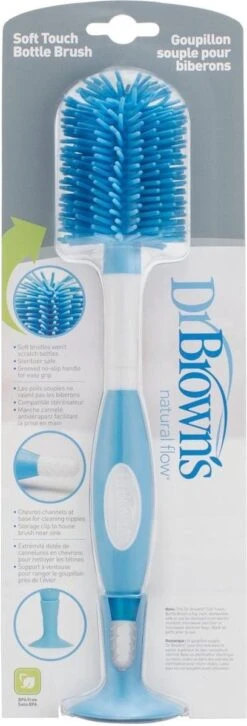 Dr. Brown's Flessenborstel - Blauw Siliconen -Pasgeborenen En Jonge Kinderen 408x1200 1