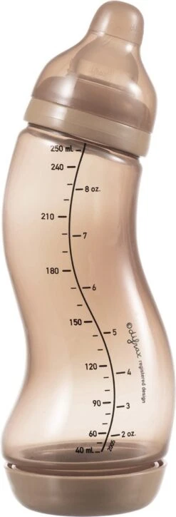 Difrax - S-Fles Natural - Babyfles Caramel - 0+ Maanden - 250ml -Pasgeborenen En Jonge Kinderen 409x1200 1