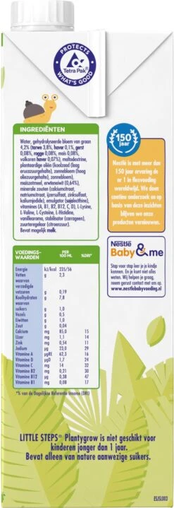 Nestlé LITTLE STEPS® Plantygrow Plantaardige Drink 1-3+jaar 13 Nestlé LITTLE STEPS® Plantygrow Plantaardige Drink 1-3+jaar -Pasgeborenen En Jonge Kinderen 412x1200