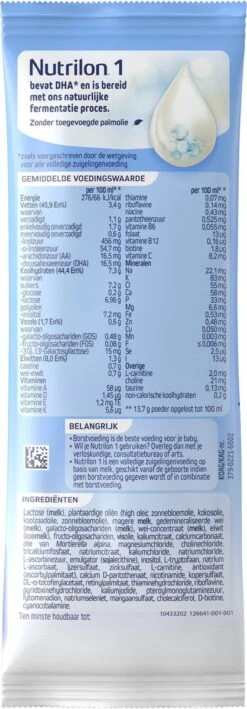 Nutrilon 1 Volledige Zuigelingenvoeding – Flesvoeding Vanaf De Geboorte – 3 Sachets -Pasgeborenen En Jonge Kinderen 418x1200
