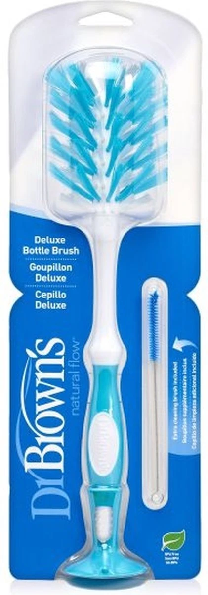 Dr. Brown's - Flessenborstel De Luxe - Inclusief Mini Borstel - Blauw 5 Dr. Brown's - Flessenborstel De Luxe - Inclusief Mini Borstel - Blauw - Afbeelding 5
