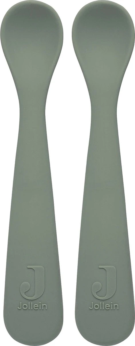 Jollein Lepeltje Siliconen - Ash Green - 2 Stuks 1 Jollein Lepeltje Siliconen - Ash Green - 2 Stuks