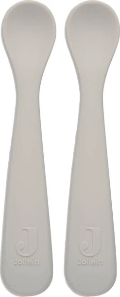 Jollein Lepeltje Siliconen - Nougat - 2 Stuks