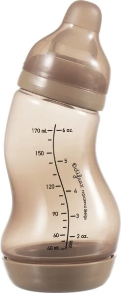 Difrax - S-Fles Natural - Babyfles Bruin- 0+ Maanden - 170ml -Pasgeborenen En Jonge Kinderen 499x1200
