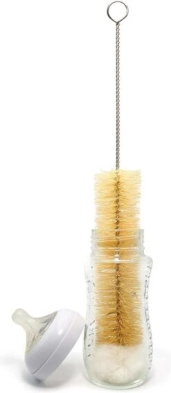Wonix® - Flessenborstel Set - Flessenreiniger - Sisal En Katoenen Borstel - BPA Vrij - Voor Baby Flesje, Glazen Flessen - 4 Stuks -Pasgeborenen En Jonge Kinderen 523x1200