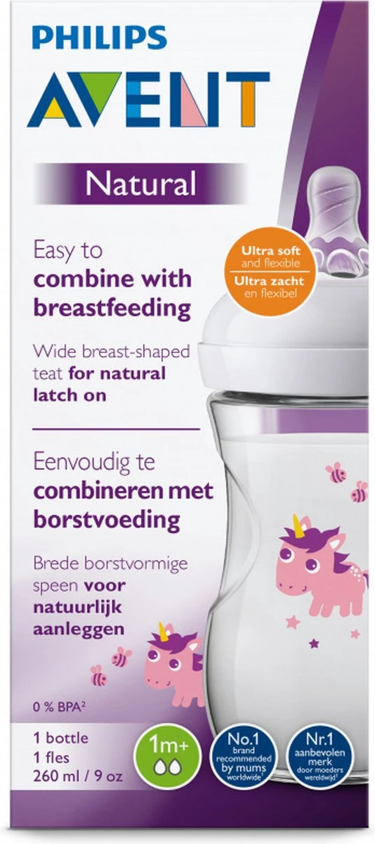 Philips Avent Natural Babyfles - SCF070/25 Babyfles (1m+) Voor Langzame Toevoer - 1x. 9 Philips Avent Natural Babyfles - SCF070/25 Babyfles (1m+) Voor Langzame Toevoer - 1x. - Afbeelding 9