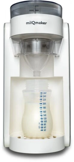 MilQmaker Flesvoeding Apparaat - Baby Milk Maker - Flessenwarmer/Fles Verwarmer - Baby Fles Maker - Baby Senseo - Baby Melk Machine - TÜV Gecertificeerd - Milkmaker -Pasgeborenen En Jonge Kinderen 546x1200