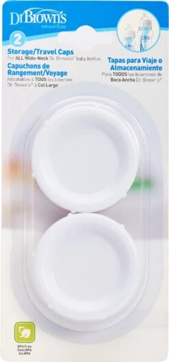Dr. Brown's Afsluitdoppen Brede Halsfles - 2 Stuks -Pasgeborenen En Jonge Kinderen 561x1200