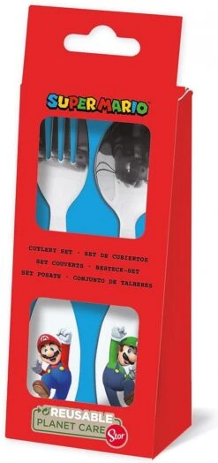Super Mario - Bestekset - BPA Vrij - Vork En Lepel