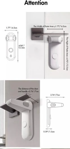 Merkloos Deurklink Vergrendeling Bekend Van TikTok - Deurklink Slot - Baby Veiligheid - Kinderslot Deur - Ook Voor Huisdieren -Pasgeborenen En Jonge Kinderen 568x1200 1