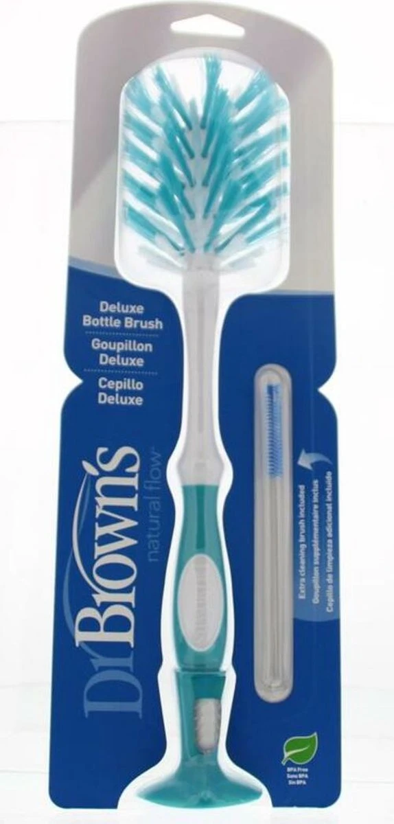 Dr. Brown's - Flessenborstel De Luxe - Inclusief Mini Borstel - Blauw 8 Dr. Brown's - Flessenborstel De Luxe - Inclusief Mini Borstel - Blauw - Afbeelding 8