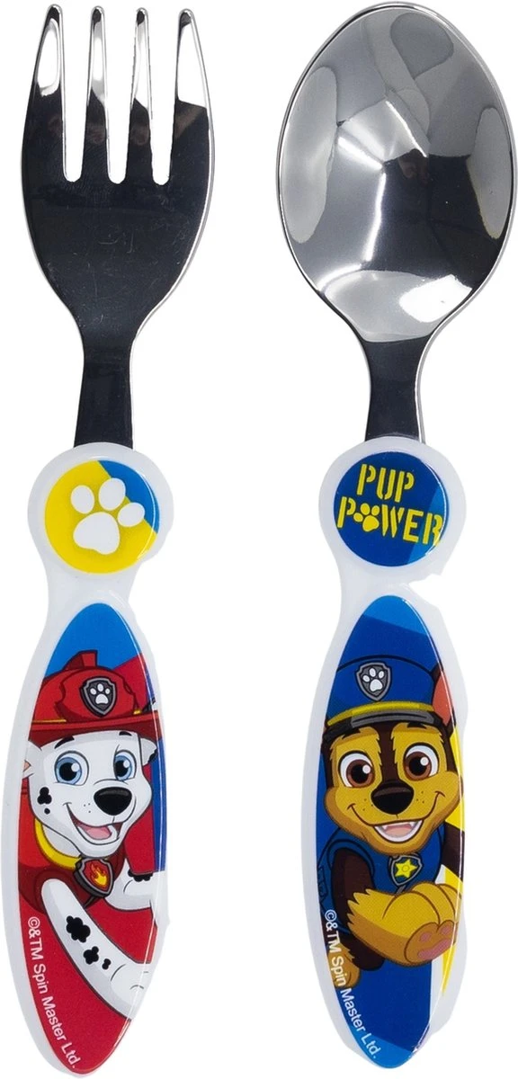 Paw Patrol Bestekset - Lepel & Vork 1 Paw Patrol Bestekset - Lepel & Vork