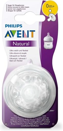 Philips Avent SCF041/27 Natural Speen - 0m+ - 2stuks -Pasgeborenen En Jonge Kinderen 578x1200